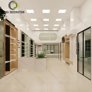 Diseño Interior de Farmacia Minorista, Muebles Modernos de Exhibición, Mostrador de Acero Inoxidable y Madera Contrachapada para Farmacia - Product Image 6