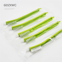 Brosses de nettoyage de cuisine à poils PBT de 210 mm de long, vertes, emballées individuellement, pour la maison et la cuisine, 2026