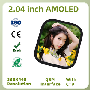 Module d'affichage AMOLED de <span class=keywords><strong>2</strong></span>,04 pouces, écran LCD à vision libre, résolution 368x448, écran OLED pour montre - Product Image 1