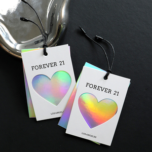 Etiqueta colgante holográfica con logotipo de marca personalizado, etiquetas de precio personalizadas para ropa, zapatos y bolsos para colgar en la ropa - Product Image 5