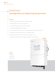 <span class=keywords><strong>Inverter</strong></span> Ibrido <span class=keywords><strong>Solis</strong></span> da 10 kW Off-Grid S6-EH3P(8-15)K02-NV-YD-L Mini 12 kW Micro <span class=keywords><strong>Solis</strong></span> 15 kW Ibrido 8k S6Eh3P2K - Product Image 6