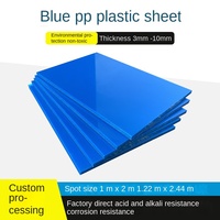 Feuille de plastique PP bleue imperméable, feuille de caoutchouc polypropylène, feuille de caoutchouc dur, plaque de réservoir d'eau, épaisseur 3-10 mm, taille 1x2 m, sur mesure