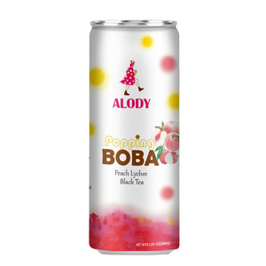 New Arrival 330ml Wholesale Popping Boba Taiwan Fruit Lychee Peach Black <b>Tea</b> Flavor Juice Powder Ready Eat Ambient <b>Bubble</b> <b>Tea</b> - Product Image 1