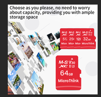 Carte mémoire Microthink TF en gros, 32G 64G 128G 256G, Mini Carte SD en plastique A1 U3 V30 pour GPS de voiture, Caméra embarquée, DVR, Lecteur MP3, Appareil photo