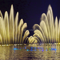 Fuente Musical Interactiva, Fuente de Agua para Exteriores, Decoración de Jardín y Paisaje