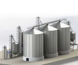 Silos de grãos usados para moinhos de farinha de trigo 1000 t silos de estrutura de aço