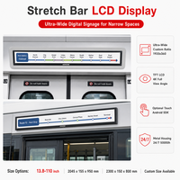 Affichage numérique ultra-large LCD dynamique pour carte de trajet de bus métropolitain, écran étiré pour plateforme, 32 pouces