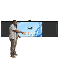Tableau numérique intelligent EIBOARD 162 pouces, double mode d'enregistrement, écran tactile multipoint LED 4K, pour universités, salles de conférence, auditoriums, OEM
