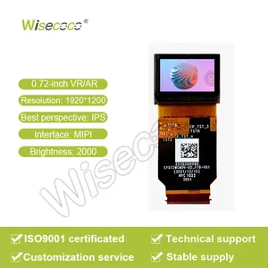 Wisecoco In Stock Support Custom Display Size Interface 0.72 Inch Lcd Screen 1920*1200 Tft Display Touch Optional For Vr AR