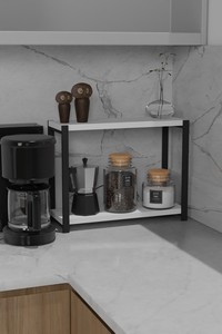 <b>Kitchen</b> Countertop Shelf Spice Rack <b>Kitchen</b> Countertop Organizer Shelf 2-Shelf Organizer Bathroom Organizer Shelf - Product Image 1