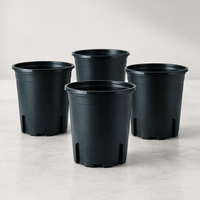 Pot de fleurs en PP blanc, grand, durable, biodégradable et léger, pour jardin extérieur, avec contrôle des racines, style Japandi de luxe, respirant, en promotion