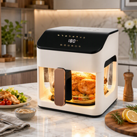Four à friture sans huile 8-en-1 à écran tactile, moderne, capacité 4,1-5L, pour usage domestique et camping en extérieur, allemand/français, pour une cuisine saine