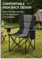 Chaise pliante avec accoudoirs personnalisables, extra large et large, chaise de camping d'extérieur, pêche, pique-nique, croquis, chaise portable