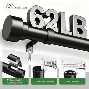 YIJIALE - Barra de Cortina Extensible de 0.46-3.66m, Fácil de Instalar, Precio de Fábrica, para Ventanas del Hogar - Product Image 3