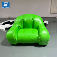 Canapé gonflable vert personnalisé en bâche PVC pour la promotion de marques commerciales, les événements publicitaires et la décoration