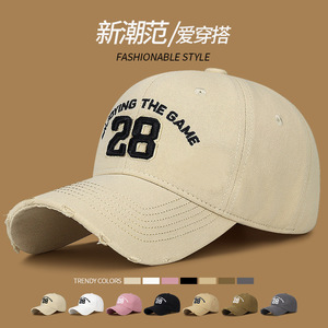 Baseball Cap Unisex Black Embroidered 28 Enjoying The Game Sun Protection Outdoor Casual Canvas Hat - Product Image 4