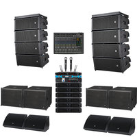 Système Line Array 8+4, ensemble complet, double enceinte Line Array 8 pouces avec subwoofer 18 pouces, système PA actif personnalisé pour concert