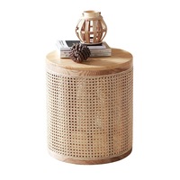Table basse en bois Sabi Wabi, style japonais minimaliste moderne, avec rangement, meubles d'intérieur pour balcon, salon, tables basses rondes
