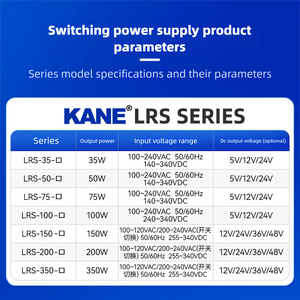 LRS-50-24 LRS-50-12スイッチング電源110V/220V AC to DC 5V10A 12V4.2A 24V2.2AA 48V1.1A LEDドライバCCTV <span class=keywords><strong>Smps</strong></span>トランスフォーマー - Product Image 2