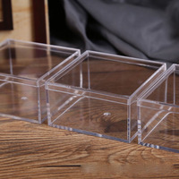 7.5*7.5*4cm boîte transparente acrylique carré Cube boîte pour faveur contenants en plastique avec couvercles boîtes en plexiglas transparent pour l'affichage