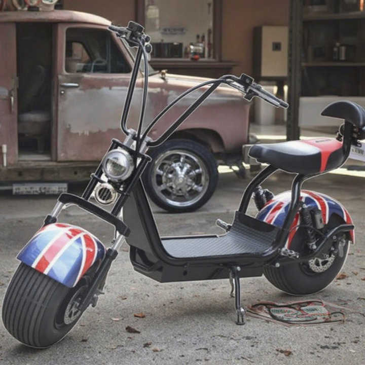 Vintage Electric Motorcycle - 65km/h Long Range Racing Scooter - Vintage Electric Motorbikes For Improved Visibility