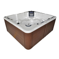 Jacuzzi extérieur de luxe Rohs pour 5 personnes, 45 jets, bain à remous autoportant avec massage