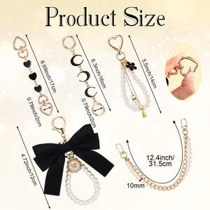 5 Piezas de Cadena Extensible para Bolso, Cadena de Perlas para Bolso, Lazo de Cinta, Extensor de Llavero, Correa para Bolso, Accesorios para Bolso de Mano - Product Image 2