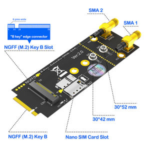 <span class=keywords><strong>M</strong></span>.2 (Ngff) Sleutel B Netwerkadapter Sim Slot 3G/4G/5G Module Ondersteuning Nano Sim Kaart 3042/3052 Type <span class=keywords><strong>M</strong></span>.2 Key B Kaart Voor Pcb Voorraad - Product Image 2