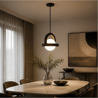 Suspension moderne en forme d'orbite avec cadre sculpté pour chambre à coucher, chevet, salle à manger, îlot de cuisine, café, hôtel, bar