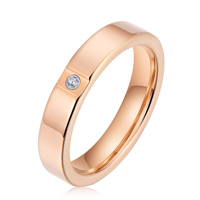 Bague de mariage en acier inoxydable plaqué or 18 carats, en tungstène poli, 4 mm, 6 mm, 8 mm, pour homme et femme