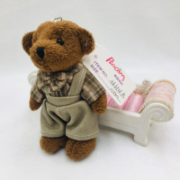 Fabricant de jouets en peluche de haute qualité, mignons ours garçons et filles avec tenue, jouets en peluche personnalisés, porte-clés en peluche, poupées en peluche, pendentifs de sac