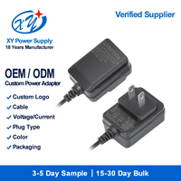 Adaptateur secteur OEM personnalisé, prise US, 5V 12V 24V, alimentation murale à découpage, Classe 2 ETL CE, commande en gros
