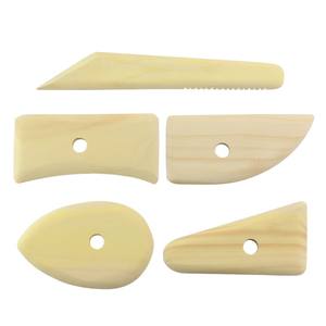 Grand Utile Décor À La Maison Bois Poterie Argile Sculpture Céramique Ange Figurines Moulage Outil Poterie Outils Côtes 5 Pcs - Product Image 1