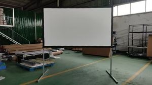 Écran de projection de camping pliable rapide, léger, 84 pouces, 4:3, idéal pour les voyages, blanc, extérieur, avec sac - Product Image 6