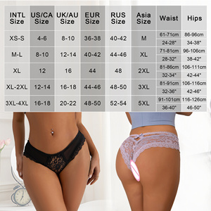 <span class=keywords><strong>Culottes</strong></span> Grande Taille Sexy pour Femme avec Nœud, Dentelle Florale Brodé et Découpes – Vente en Gros - Product Image 4