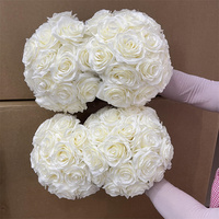 IFG Blanc Artificielle Rose Pivoine Soie Fleurs Bouquet De Mariage Bouquet De Mariée pour La Vente En Gros