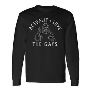 En realidad, me encanta la camiseta de manga larga de The Gays Jesus Christian - Product Image 2