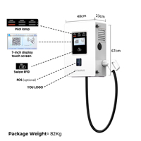 Cargador de Vehículos Eléctricos OEM de 20kw, 30kw, 40kw, Wallbox RFID CCS GBT Chademo, Cargador Rápido Inteligente de Corriente Continua con OCPP para Uso Doméstico y Comercial