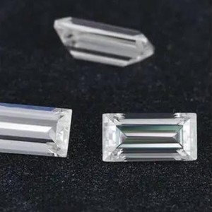 Moissanite Trapezoid D Color Lab Created Loose Stone For Jewelry Making - Product Image 1