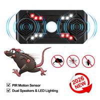 Répulsif à ultrasons pour rats OMNI CATCH, pour intérieur, avec capteur de mouvement PIR, double haut-parleur, lumière LED, nouveau modèle 2026, lutte contre les parasites, souris, taupes