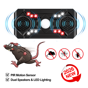 OMNI CATCH Repelente Ultrasónico de Ratas para Interiores con Sensor de Movimiento PIR, Altavoz Dual, Luz LED, Nuevo Control de Plagas 2026 para Ratones y Topos - Product Image 1
