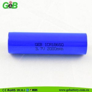 2000 mAh <span class=keywords><strong>3</strong></span>,7 V 18650 Battery li-ion rechargeable Battery for Bike Electric - Product Image 2