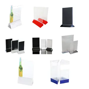 Custom High Quality Acrylic Double-sided Insert Page Menu Sign Holder Plastic Acrylic Frame Display Stand For Promotion