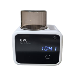 2025 recién lanzado calefacción inalámbrica montada en la pared una taza cepillo de dientes soporte de esterilización con reloj - Product Image 4