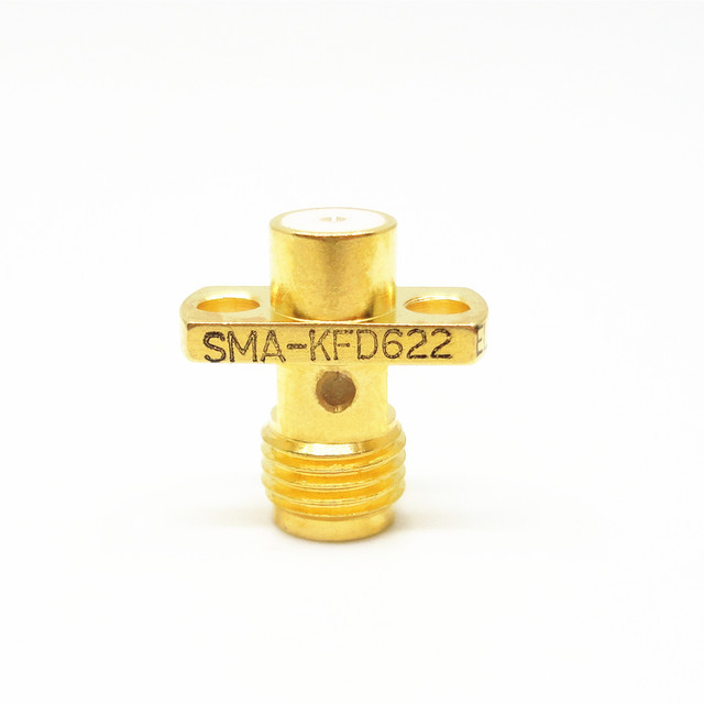 SMA Female Jack Socket Straight RF Connector 2-Hole Flange Mount 50Ohm Micro-Band Jack