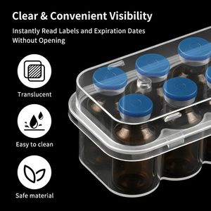 Boîte de rangement en plastique PP durable et sécurisée pour peptides de 3 ml, étui pour flacons de peptides, boîte de rangement en plastique pour peptides - Product Image 4