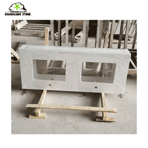 Mühendislik prefabrik beyaz yapay mermer tezgahı granit mutfak ada otel daire tuvalet yemek için - Product Image 2