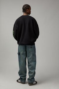 Pantalon en jean pour hommes avec logo personnalisé Pantalon en jean à poches multiples en coton avec cordon de serrage pour hommes - Product Image 3