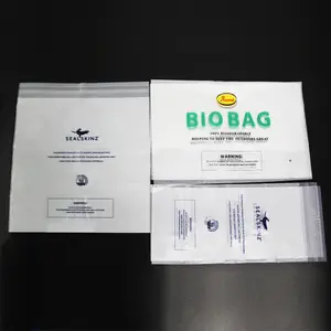 자체 접착 Compostable PLA 동관 맞춤형 로고 고급 친환경 생분해 성 가방