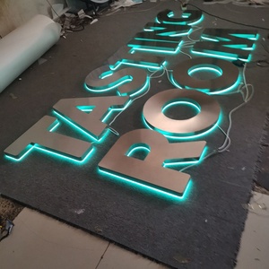 Chữ Cái Có Đèn Nền Màu Bạc Chải Chữ Cái Chữ Cái Kênh Kim Loại Rgb Chữ Cái <span class=keywords><strong>Led</strong></span> Chữ Cái Treo Tường Kim Loại Trang Trí - Product Image 2